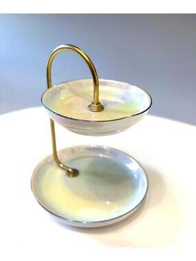 2-Tier Trinket Catch-All - Iridescent China - Sweet